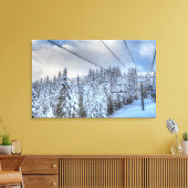 Crystal Mountain Ski Resort, nabij Mt. Rainier 3 Canvas Afdruk (Insitu (Woonkamer))