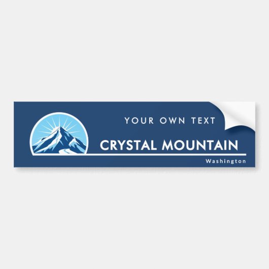 Crystal Mountain Washington ski bumpersticker (Voorkant)