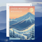 Crystal Mountain Washington Ski vakantie Briefkaar Briefkaart