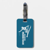 Crystal Mountain Washington Skier Bagagelabel (Achterkant verticaal)
