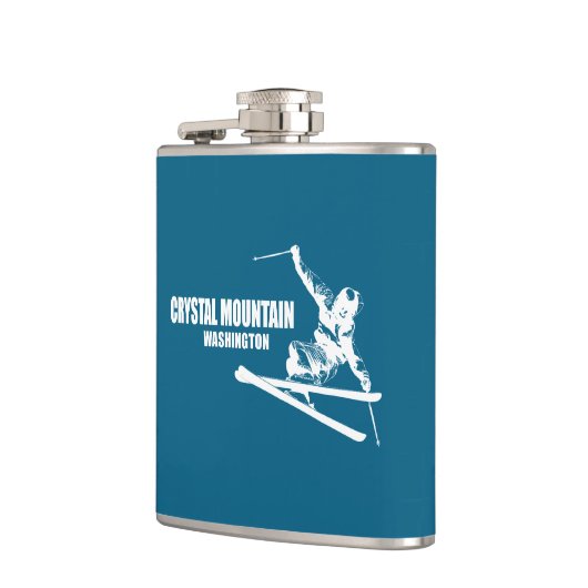 Crystal Mountain Washington Skier Heupfles (Links)