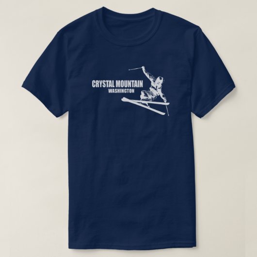 Crystal Mountain Washington Skier T-shirt (Design voorkant)