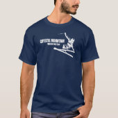 Crystal Mountain Washington Skier T-shirt (Voorkant)