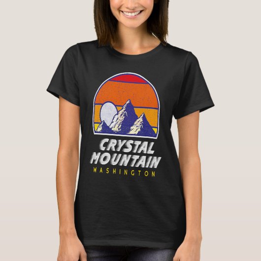 Crystal Mountain Washington USA Ski Resort BACK T-shirt (Voorkant)