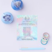 crystal opal FAUX iridescent Flyer (Enkel)