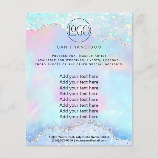 crystal opal FAUX iridescent Flyer (Voorkant)