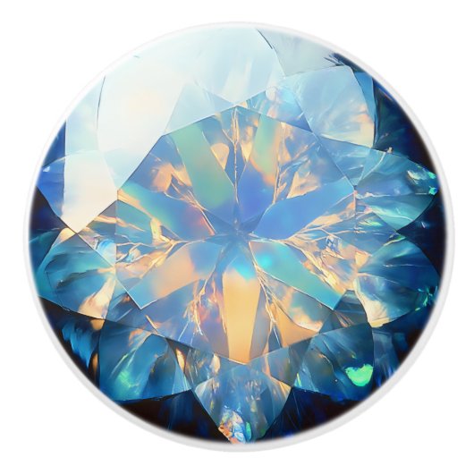 Crystal Opal Pattern Keramische Knop (Voorkant)