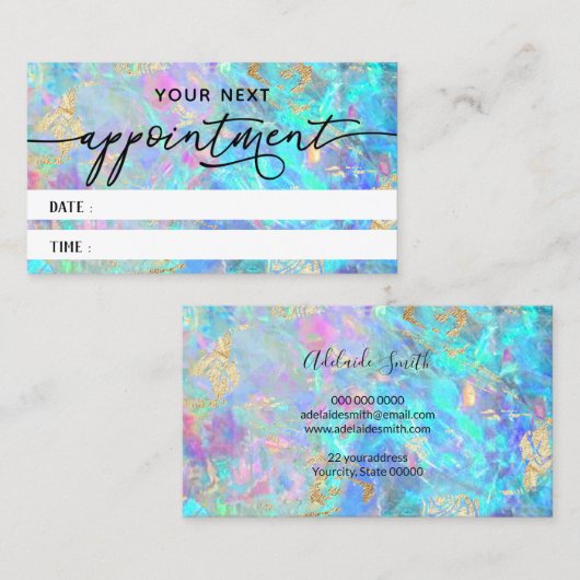 crystal optische textuurkaart visitekaartje (Voorkant / Achterkant)