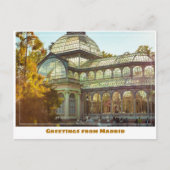 Crystal Palace Retiro in Madrid Spanje Modern Briefkaart (Voorkant)