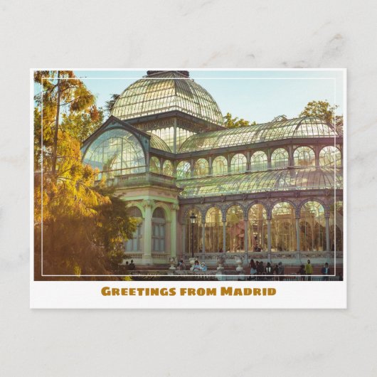 Crystal Palace Retiro in Madrid Spanje Modern Briefkaart (Voorkant)