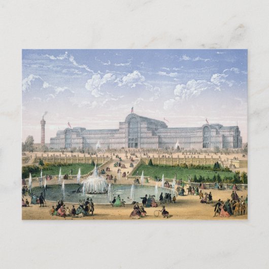 Crystal Palace, Sydenham, c.1862 (kleurenlitho) Briefkaart (Voorkant)