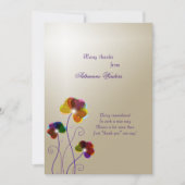 Crystal Pansies Dank u Notecards Notitiekaartje (Voorkant)