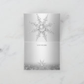 Crystal Parel Sneeuwvlok Zilver Bedankkaart (Binnen)