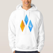 Crystal Pareltjes Mannen Hoodie (Voorkant)