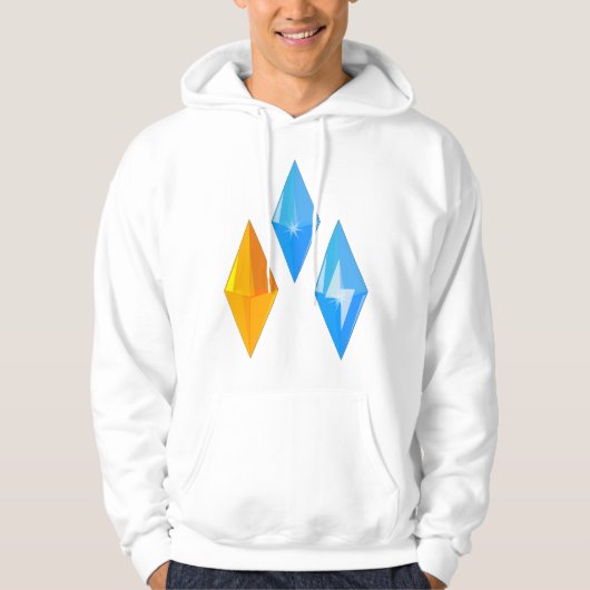 Crystal Pareltjes Mannen Hoodie (Voorkant)