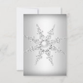 Crystal Pearl Snowflake Silver Save the Date (Achterkant)