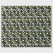 Crystal Penguin Ornament op Pine Tree Cadeaupapier (Vlak)