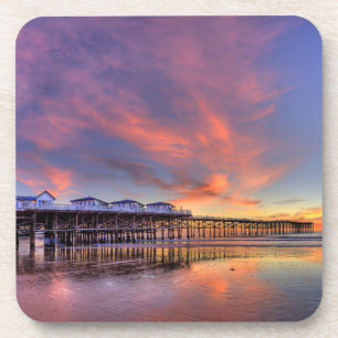 Crystal Pier Sunset Bier Onderzetter
