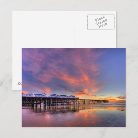 Crystal Pier Sunset Briefkaart (Voorkant / Achterkant)