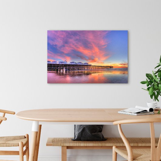 Crystal Pier Sunset Canvas Afdruk