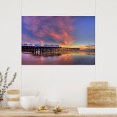 Crystal Pier Sunset Poster (Keuken)