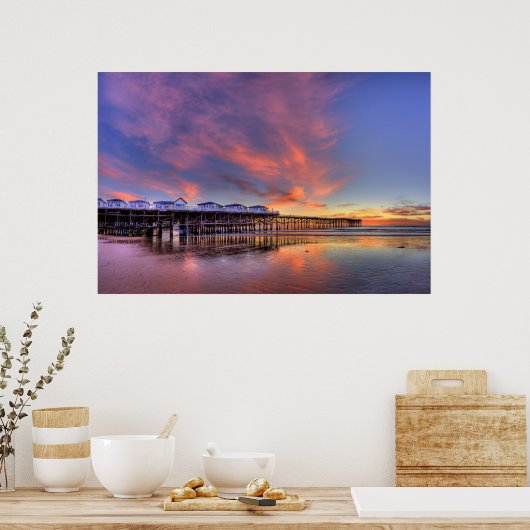 Crystal Pier Sunset Poster (Keuken)