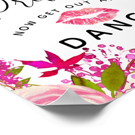 Crystal Pink Dames BATHROOM bruiloft Poster (Hoek)