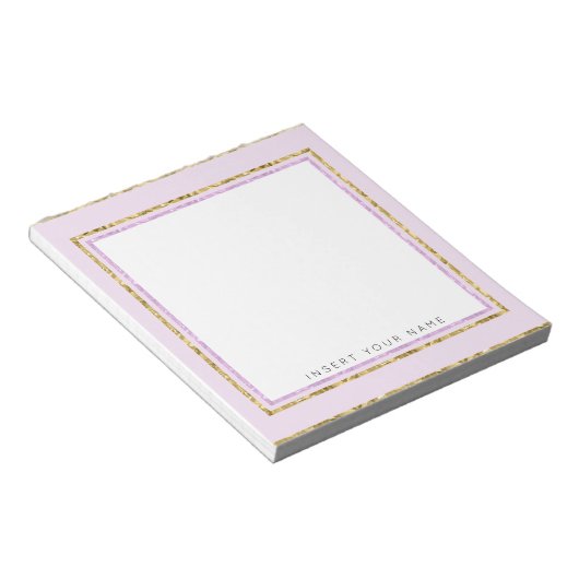 Crystal Pink en Gold Notitieblok 5,5 x 6 inch (Schuin)