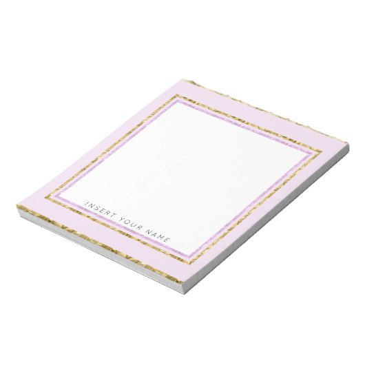 Crystal Pink en Gold Notitieblok 5,5 x 6 inch (Linkerzijde)