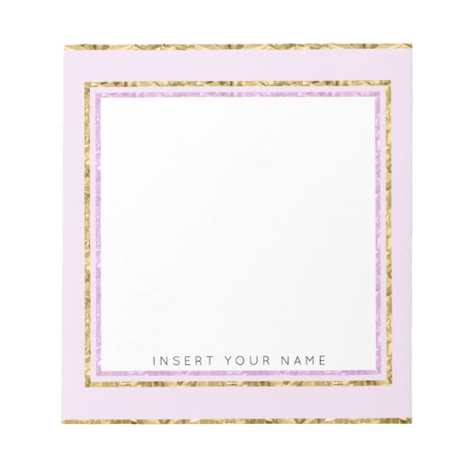 Crystal Pink en Gold Notitieblok 5,5 x 6 inch (Voorkant)