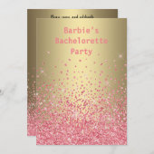 CRYSTAL PINK PEACH BACHELORETTE MODERN KAART (Voorkant / Achterkant)