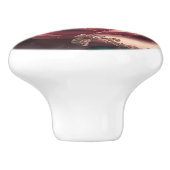 Crystal Pink Rose Keramische Knop (Zijkant)