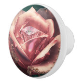 Crystal Pink Rose Keramische Knop (Rechts)