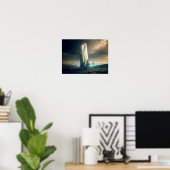 Crystal Planet in de ruimte Poster (Thuiskantoor)
