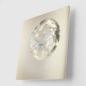 Crystal Planet Universum Gold Sepia Concept Modern Vierkante Klok (Hoek)