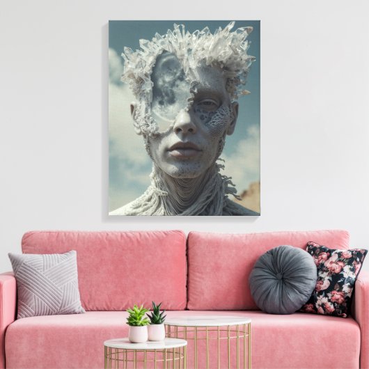 Crystal Portrait Canvas Afdruk (Insitu (Woonkamer))