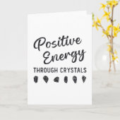 Crystal Positive Energy Through Crystals Healer Kaart (Gele Bloem)