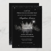 Crystal Princess Crown baby shower Uitnodiging (Voorkant / Achterkant)