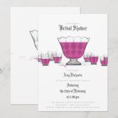 Crystal Punch Bowl Bridal Shower Kaart (Voorkant / Achterkant)