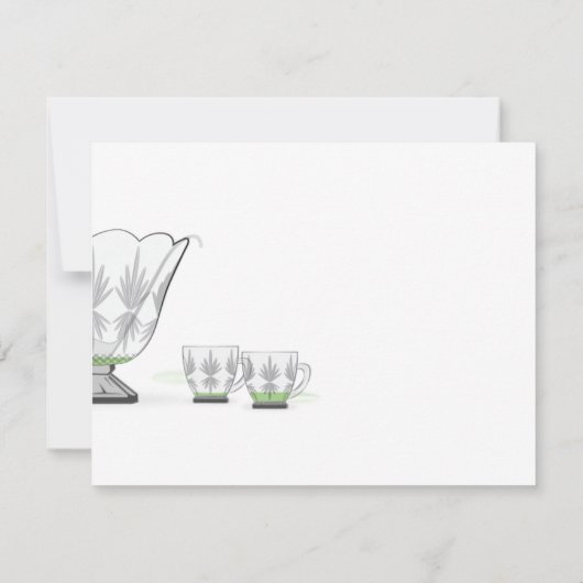 Crystal Punch Bowl Hartelijk dank Bedankkaart (Achterkant)