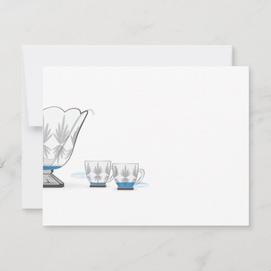 Crystal Punch Bowl Hartelijk dank Bedankkaart (Achterkant)