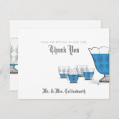 Crystal Punch Bowl Hartelijk dank Bedankkaart (Voorkant / Achterkant)