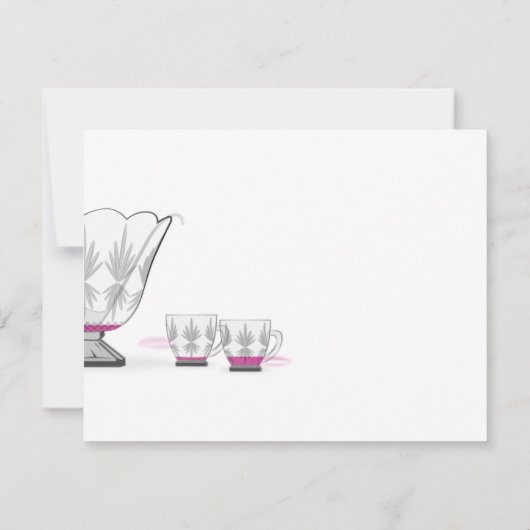 Crystal Punch Bowl Hartelijk dank Bedankkaart (Achterkant)