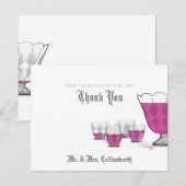 Crystal Punch Bowl Hartelijk dank Bedankkaart (Voorkant / Achterkant)