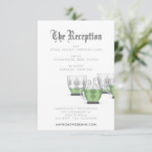 Crystal Punch Bowl-opnamekaart RSVP Kaartje (Staand voorkant)