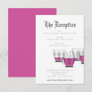 Crystal Punch Bowl-opnamekaart RSVP Kaartje