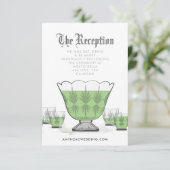 Crystal Punch Bowl-opnamekaart RSVP Kaartje (Staand voorkant)