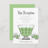 Crystal Punch Bowl-opnamekaart RSVP Kaartje (Voorkant / Achterkant)