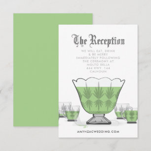 Crystal Punch Bowl-opnamekaart RSVP Kaartje