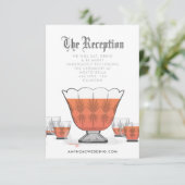 Crystal Punch Bowl-opnamekaart RSVP Kaartje (Staand voorkant)